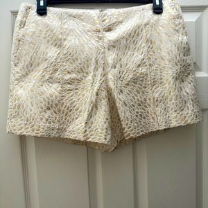 Lilly Pulitzer dress shorts, size 14, gold metallic embellishment